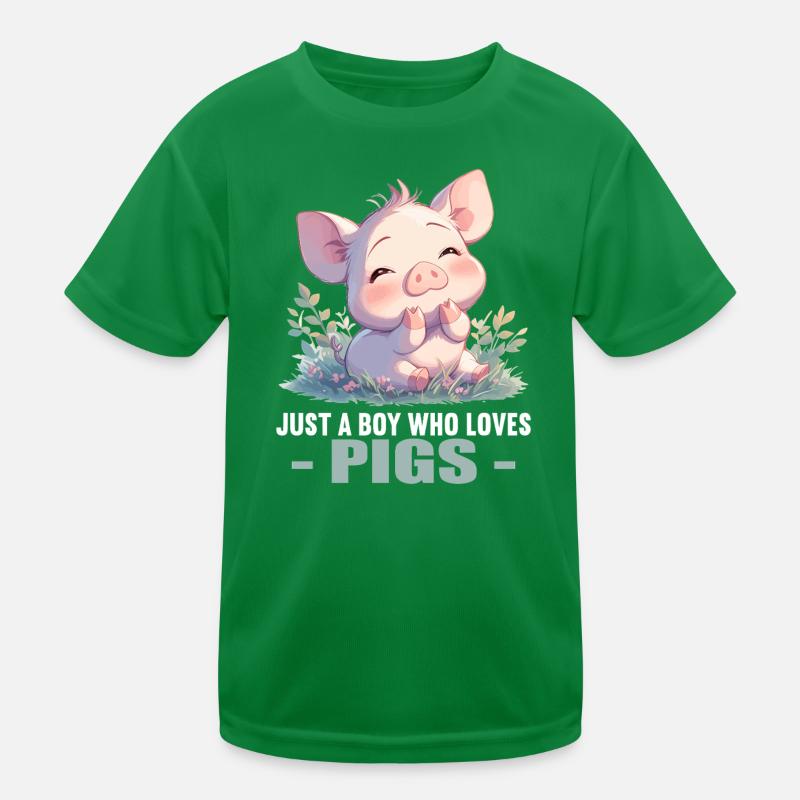 Maiale Maiale Maglietta sportiva per bambini