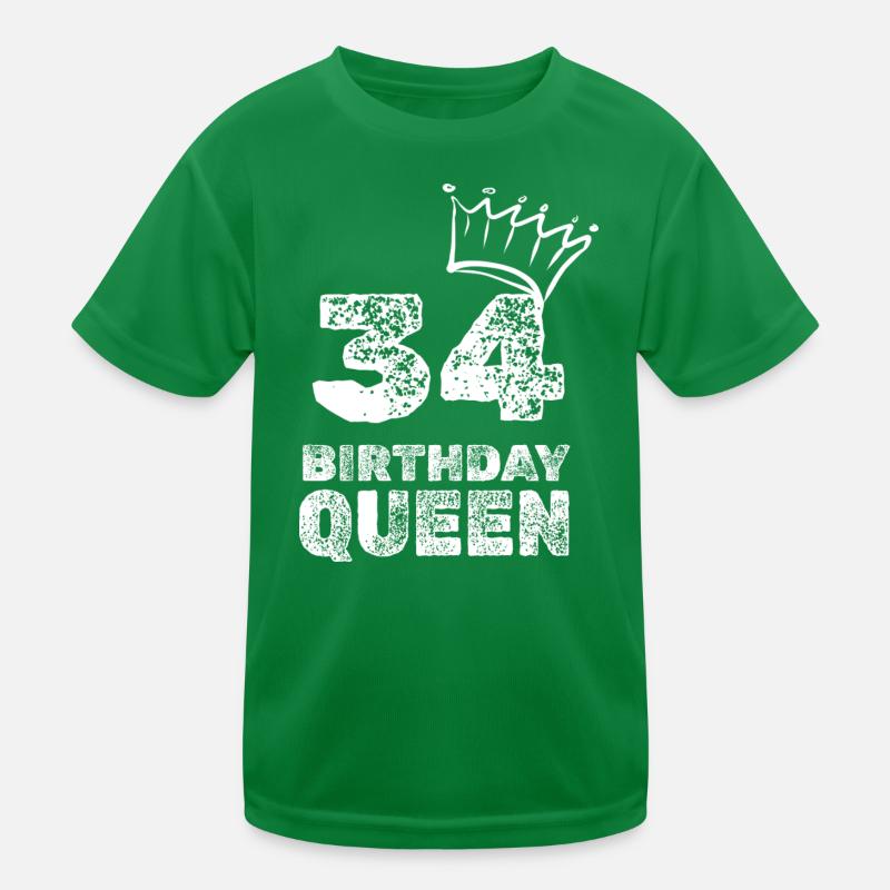 Birthday 34 Kids Functional T-Shirt