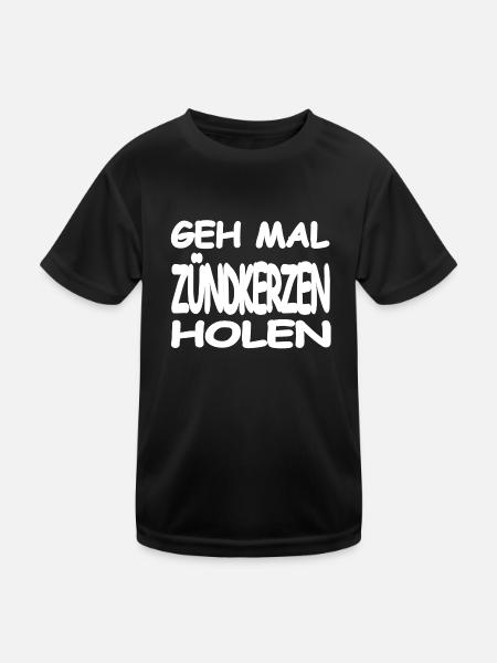 Zündkerzen - Kinder Funktions-T-Shirt - Schwarz