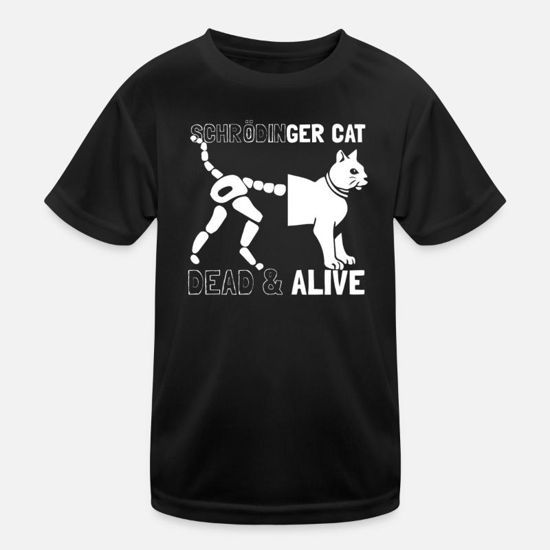 Schrödingers Katze - Kinder Funktions-T-Shirt - Schwarz