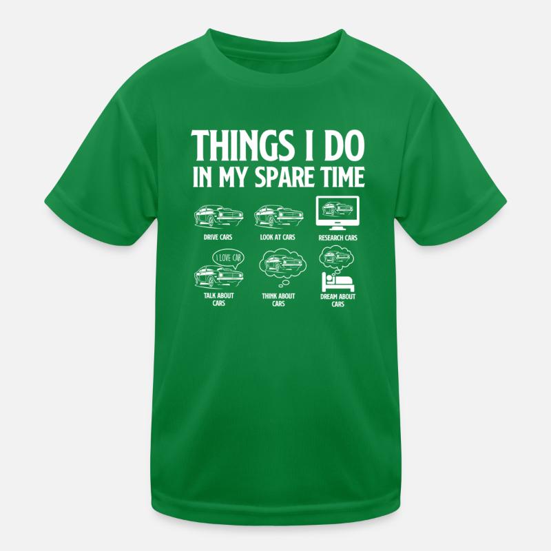 Choses que je fais pendant mon temps libre Conduire Voitures de rêve T-shirt sport Enfant