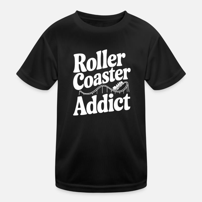 Achterbahn-Süchtiger Kinder Funktions-T-Shirt