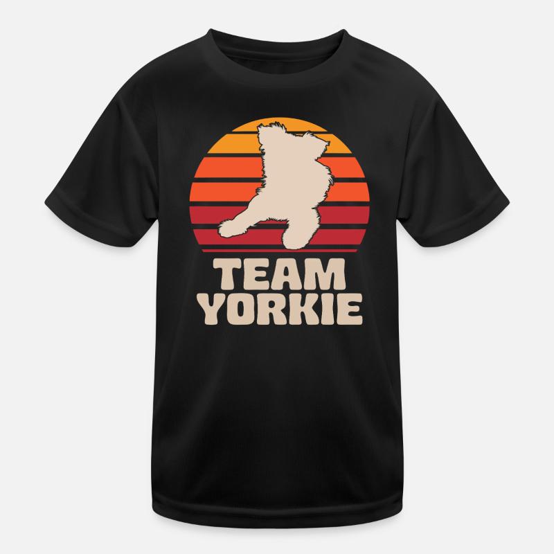 Yorkshire Terrier Équipe Rétro Yorkie T-shirt sport Enfant