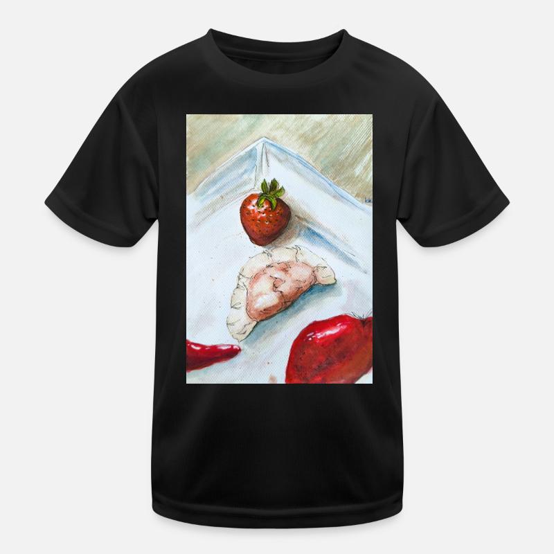 Erdbeer-Ingwer-Stillleben Kinder Funktions-T-Shirt