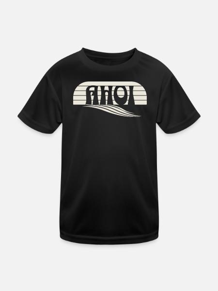 Ahoy - Kids Functional T-Shirt - black - Front