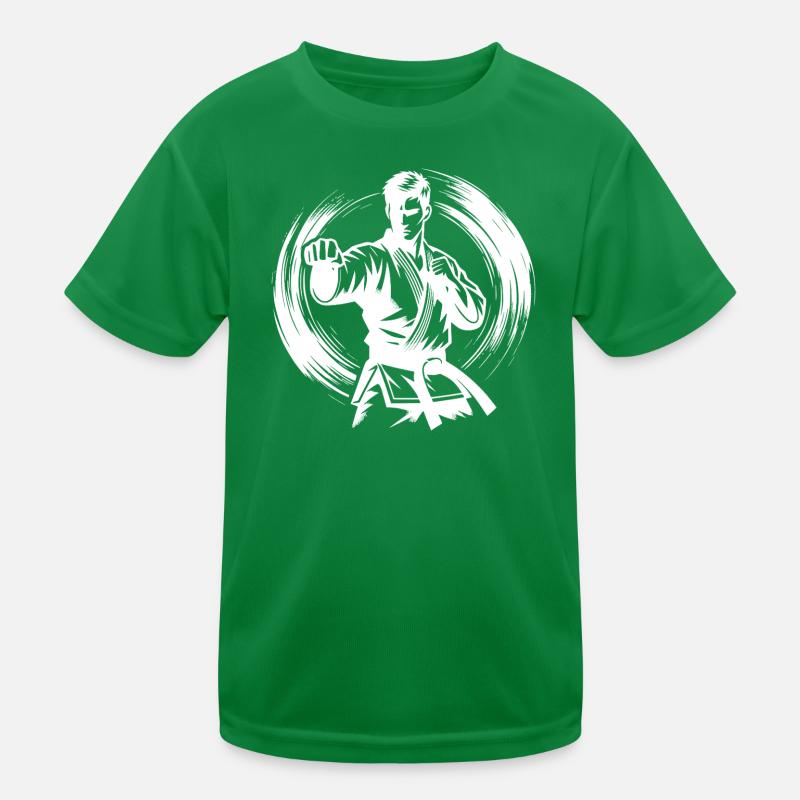 Silhouette de Karaté Parfaite en Combat Dynamique T-shirt sport Enfant