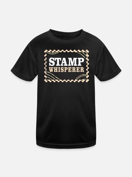Stamps Philatelist Stamp Collection - Kids Functional T-Shirt - black - Front