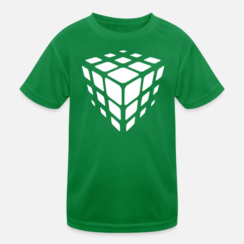 Isometric Cube Tessellation Kids Functional T-Shirt