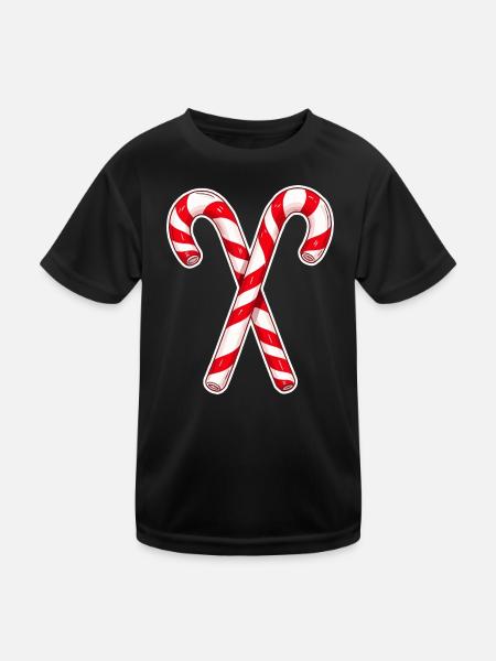 Duo croisé de cannes d’orge d’orge - T-shirt sport Enfant - noir - Devant