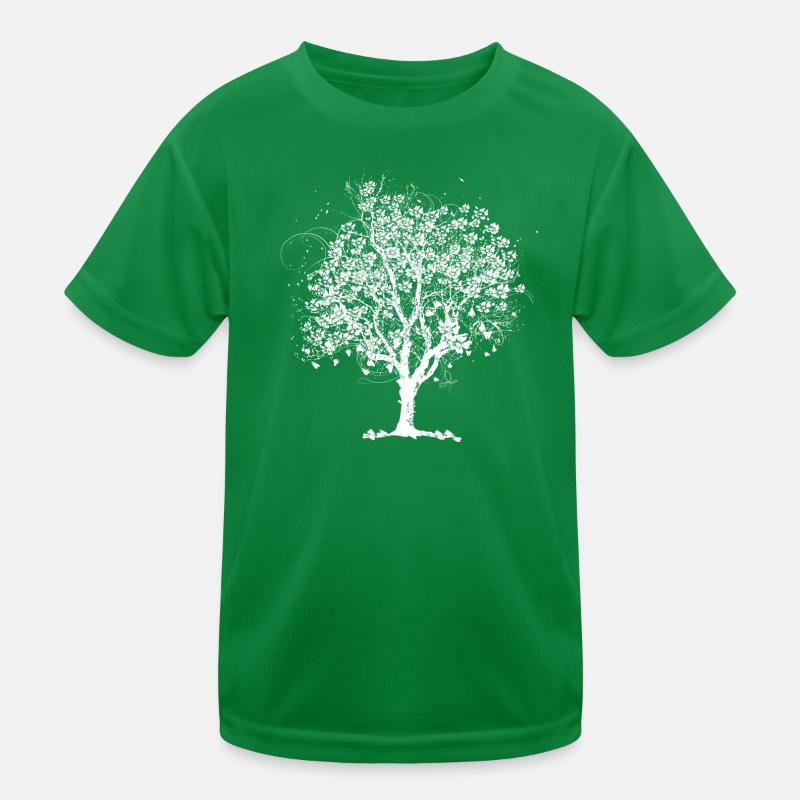 Arbre de printemps en fleurs – œuvres en noir et blanc T-shirt sport Enfant