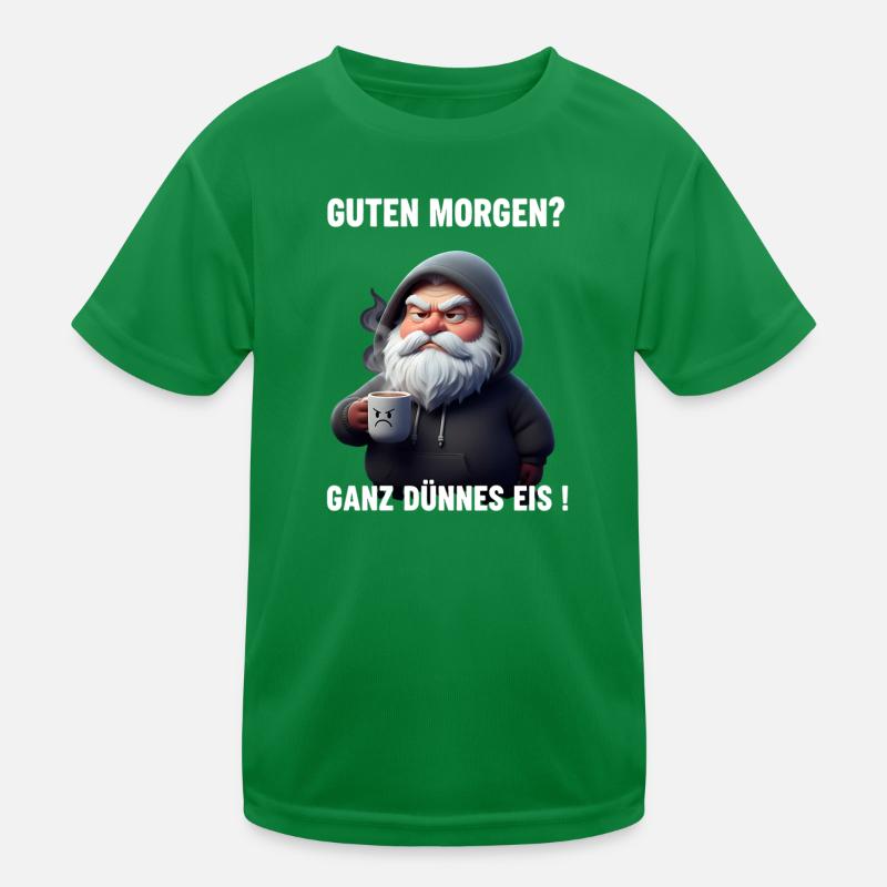 Grummel Weihnachtsmann Dünnes Eis Spruch Kinder Funktions-T-Shirt