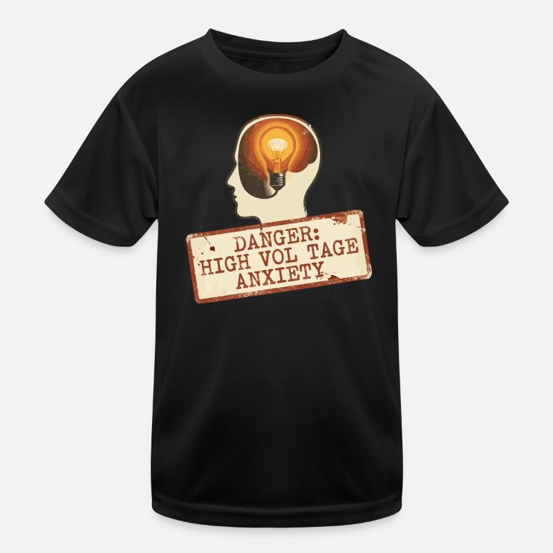 Panneau d’alerte d’anxiété à haute tension T-shirt sport Enfant