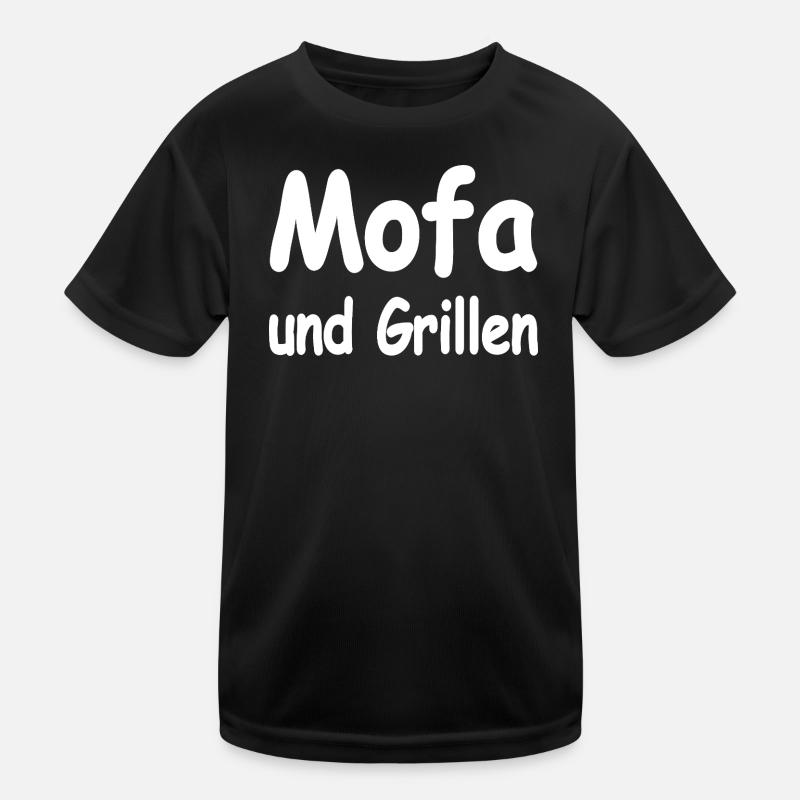 Mofa - Kinder Funktions-T-Shirt - Schwarz