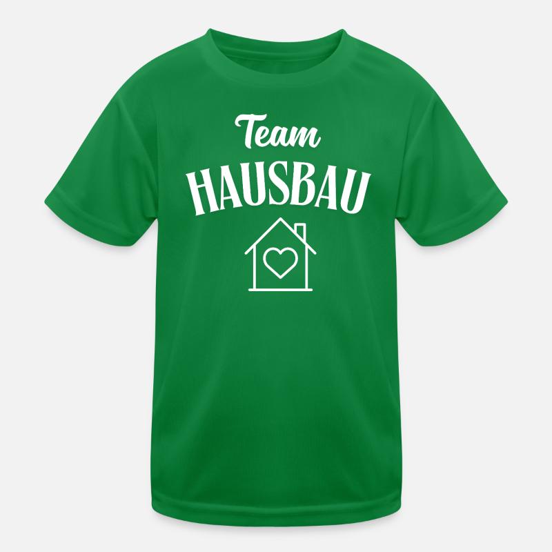 Team House Construction Kids Functional T-Shirt