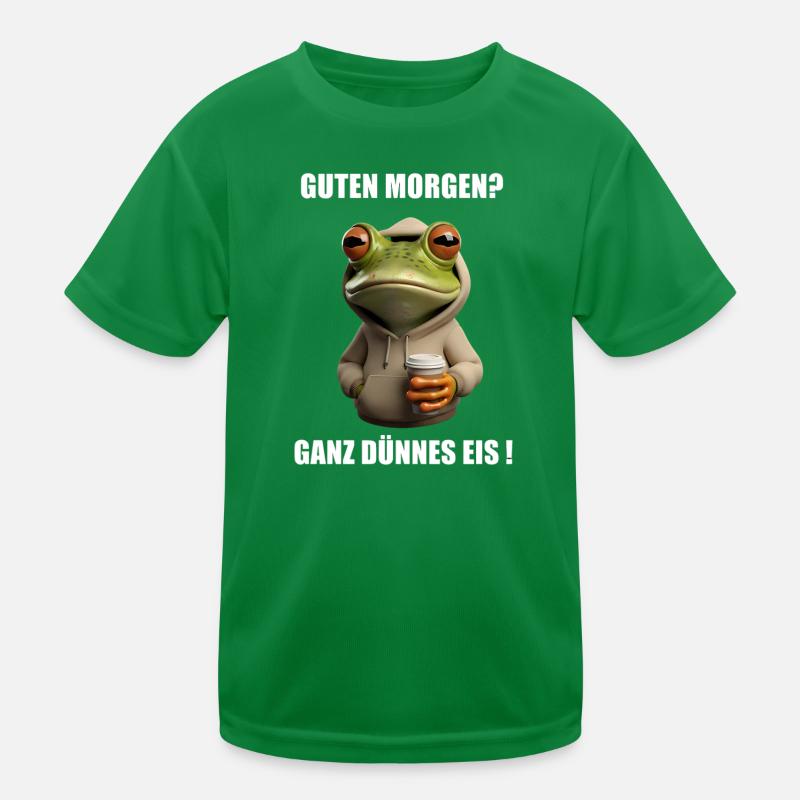 Expression d’humeur café de grenouille fatiguée T-shirt sport Enfant
