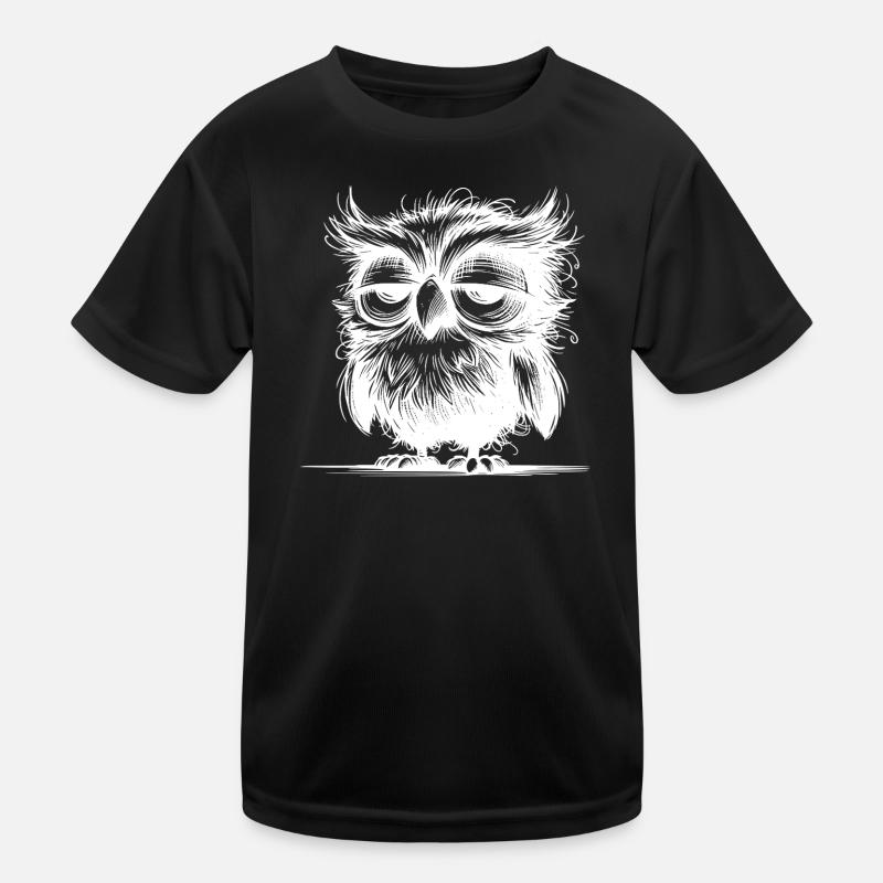 Eule ich bin nicht grummelig nur unausgeschlafen Kinder Funktions-T-Shirt