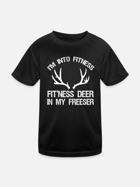  Deer Hunting Art For Men Women Wildlife Hunting - Kinder Funktions-T-Shirt - Schwarz - Vorne