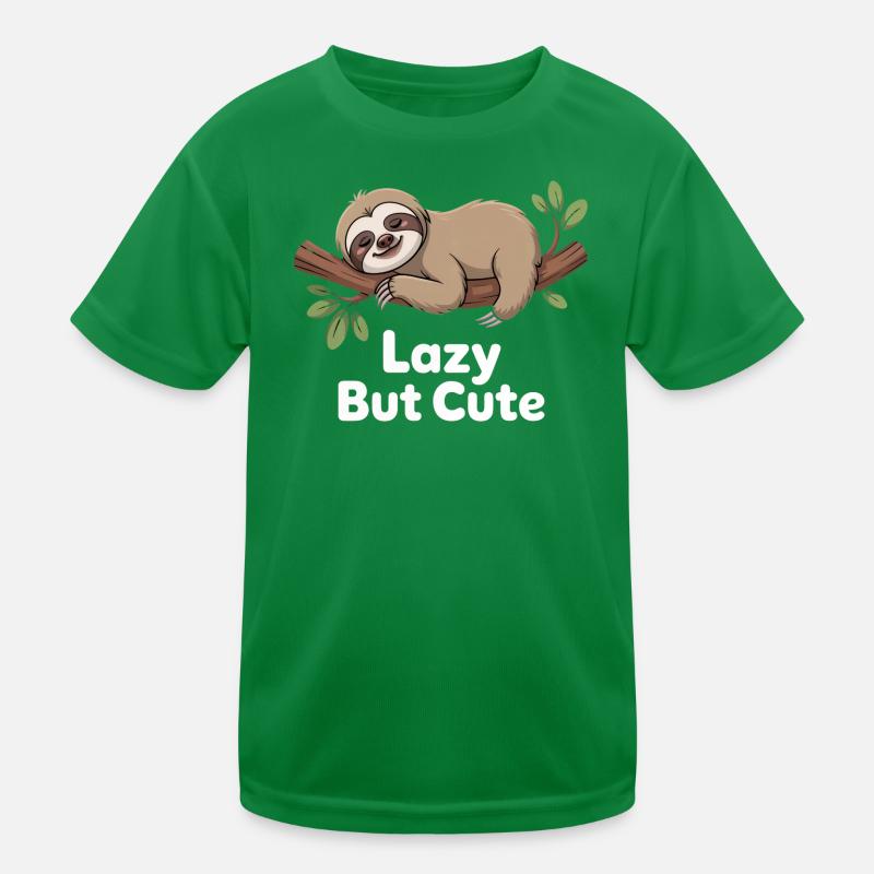 Lazy But Cute – Kawaii Sloth Kids Functional T-Shirt