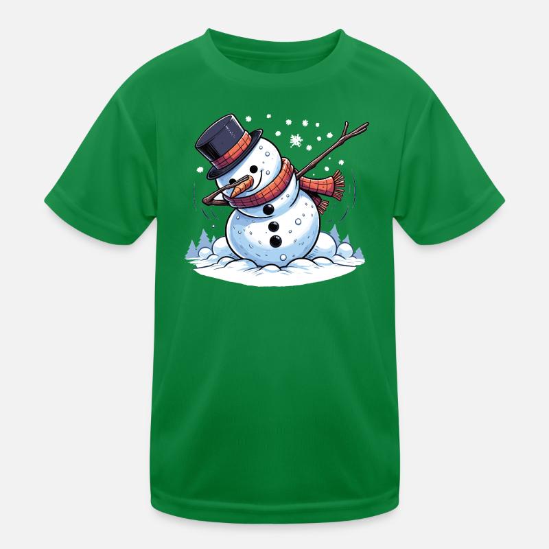 Dabbing Christmas Snowman Dab Christmas Kids Functional T-Shirt
