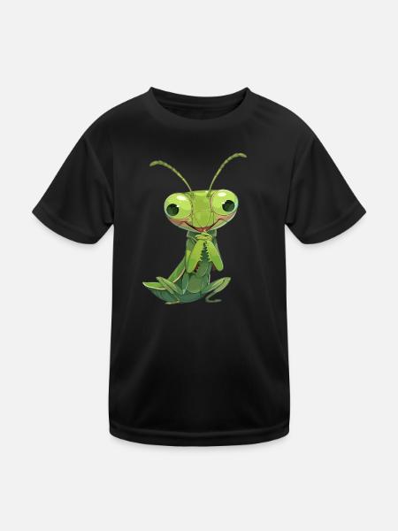Praying mantises Praying mantis - Kids Functional T-Shirt - black - Front