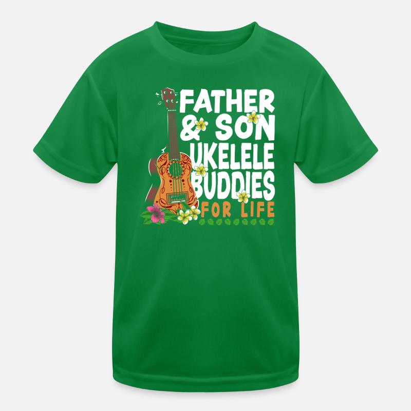Hawaiian Ukulele Uke Dad Son Kinder Funktions-T-Shirt