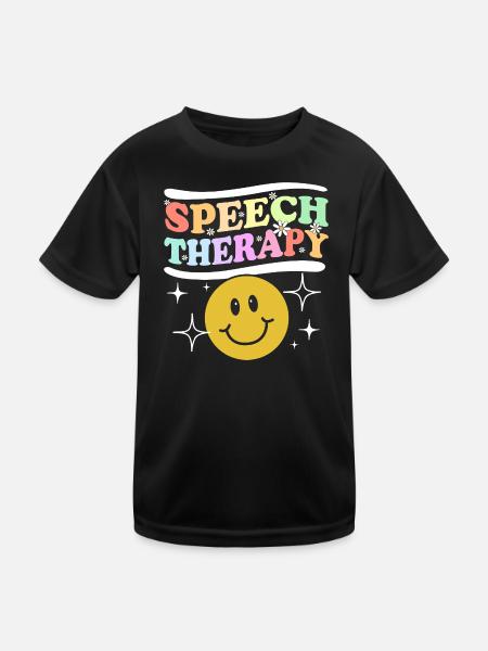 Speech Therapy Speech Therapist Speech Therapist - Kids Functional T-Shirt - black - Front