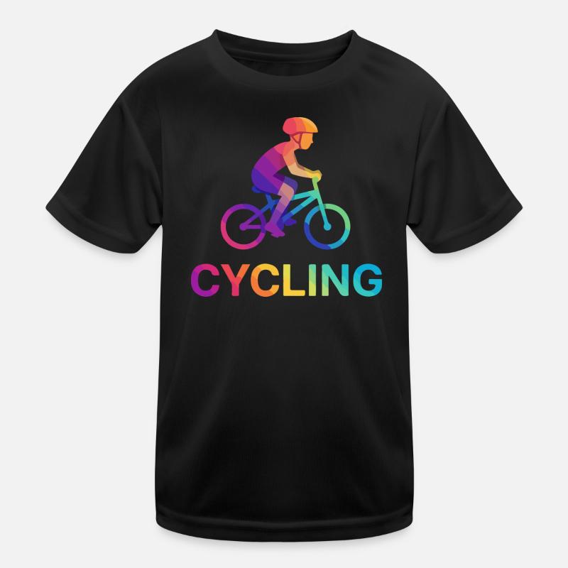 Vibrant Gradient Cyclist Kid Child Kinder Funktions-T-Shirt