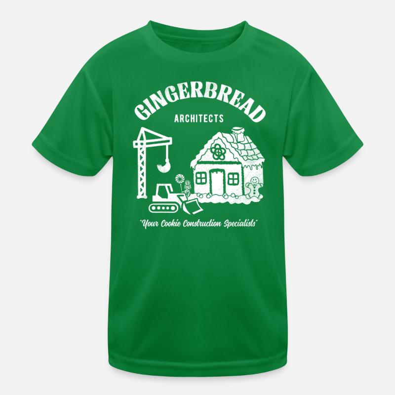 Gingerbread architects your cookie construction Kids Functional T-Shirt