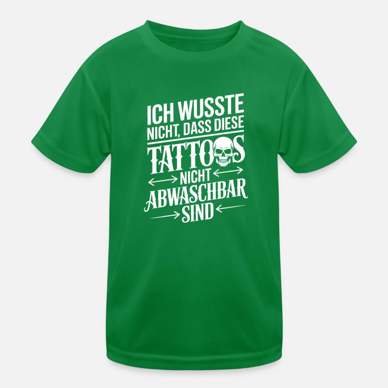Nicht abwaschbare Tattoos Spruch Kinder Funktions-T-Shirt