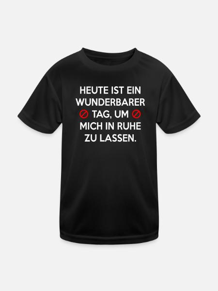 TODAY IS A WONDERFUL DAY TO REST IN PEACE. - Kids Functional T-Shirt - black - Front