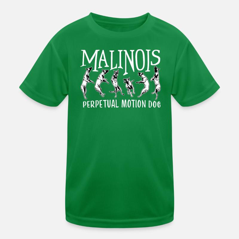 Belgian Malinois Perpetual Motion Dog Kids Functional T-Shirt