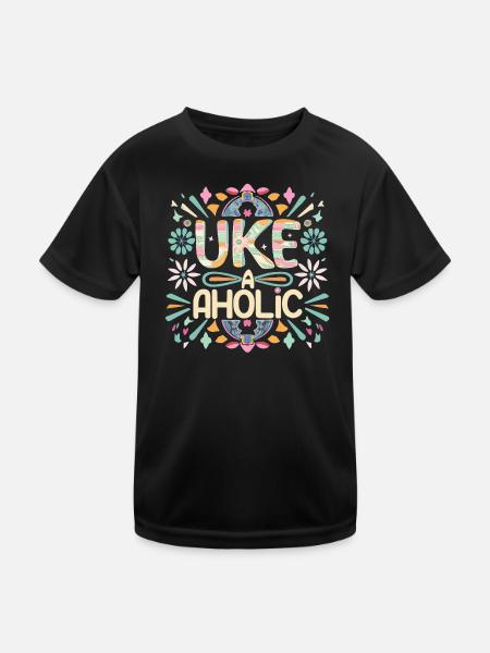 Uke-aholic - Kids Functional T-Shirt - black