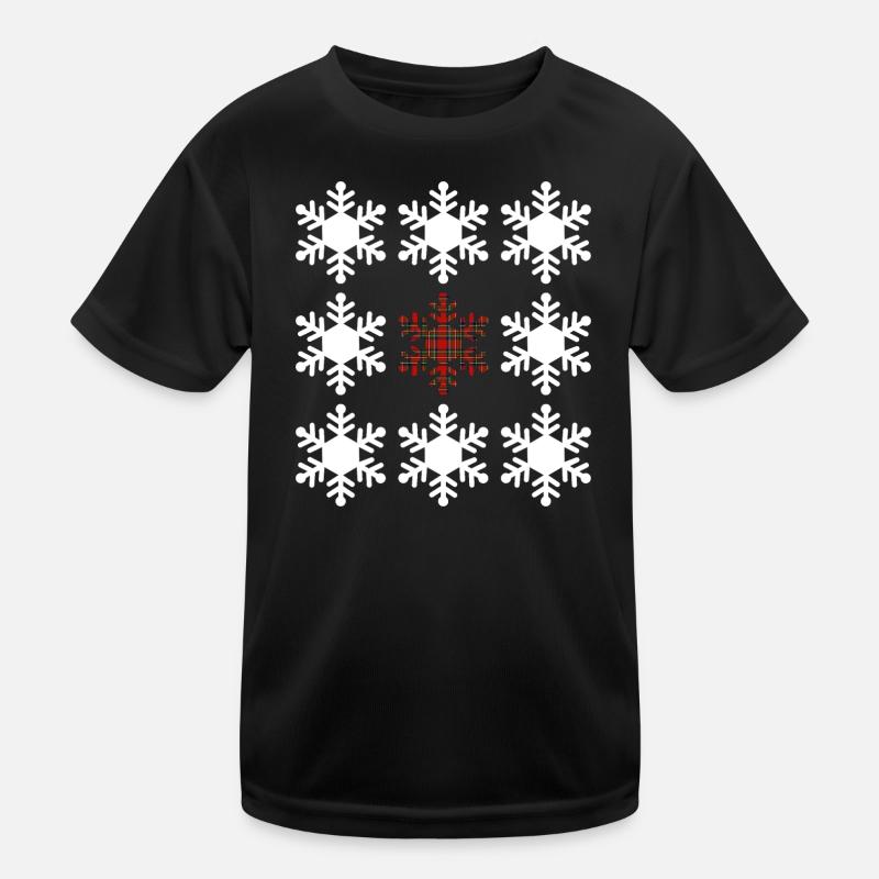 Tartan Snowflake Kids Functional T-Shirt