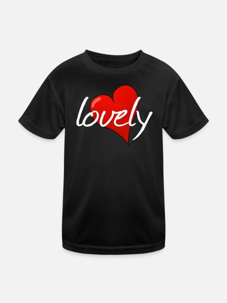 LOVELY - Kinder Funktions-T-Shirt - Schwarz - Vorne