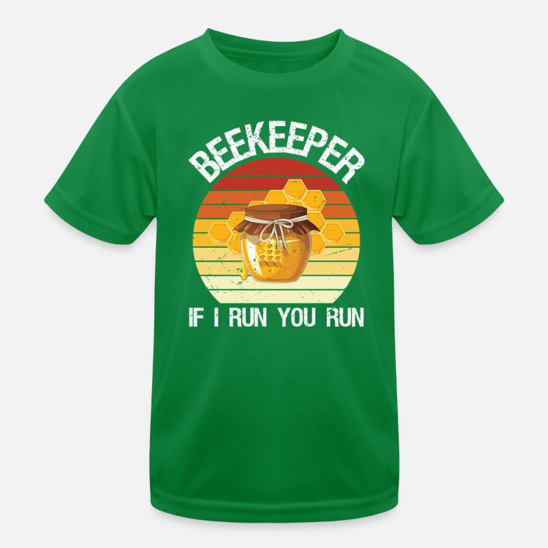 Beekeeper If I Run You Run Beekeeping Bee Lover Kinder Funktions-T-Shirt