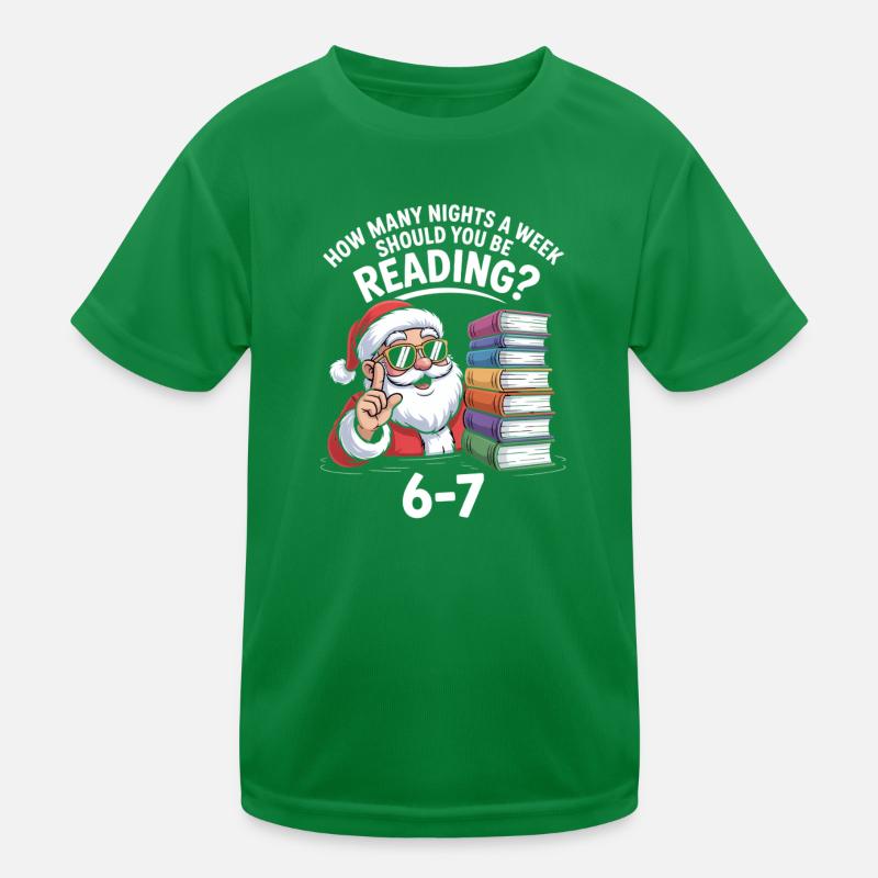 Christmas reading 6-7 nights Kids Functional T-Shirt