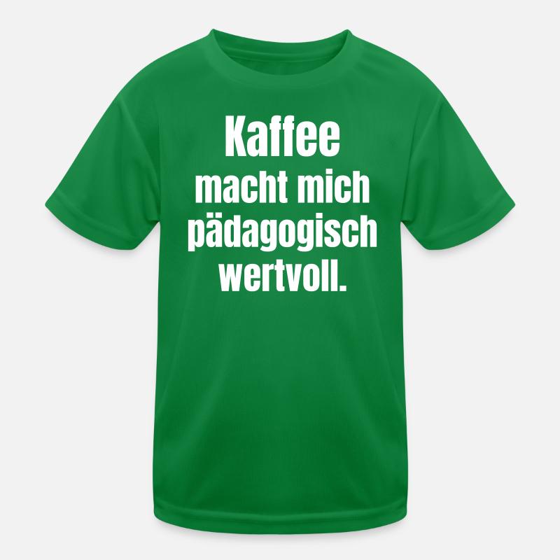 Coffee makes me educationally valuable. Kids Functional T-Shirt