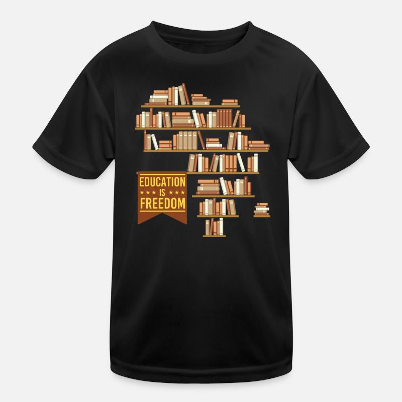 Education Is Freedom – Black History Pride Kids Functional T-Shirt