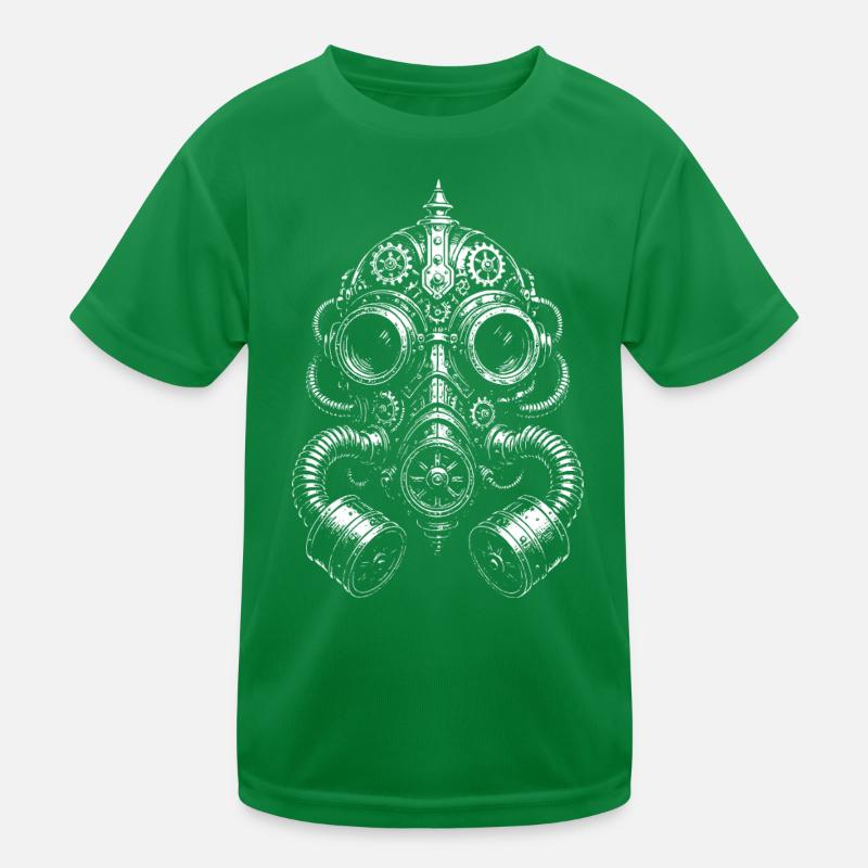 Steampunk-Gasmasken-Glyphe Kinder Funktions-T-Shirt