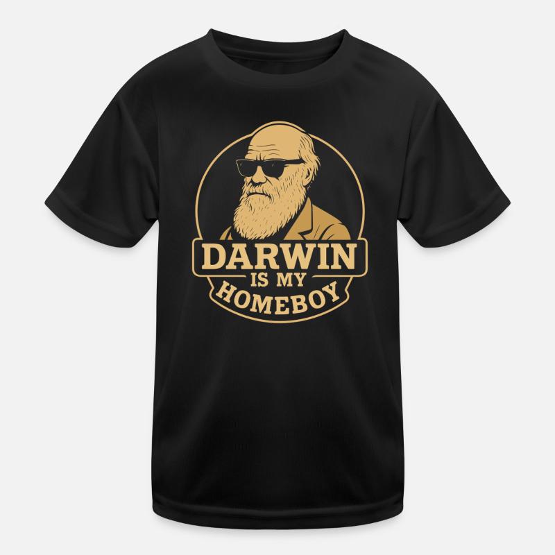 Charles Darwin Gift Natural Kids Functional T-Shirt