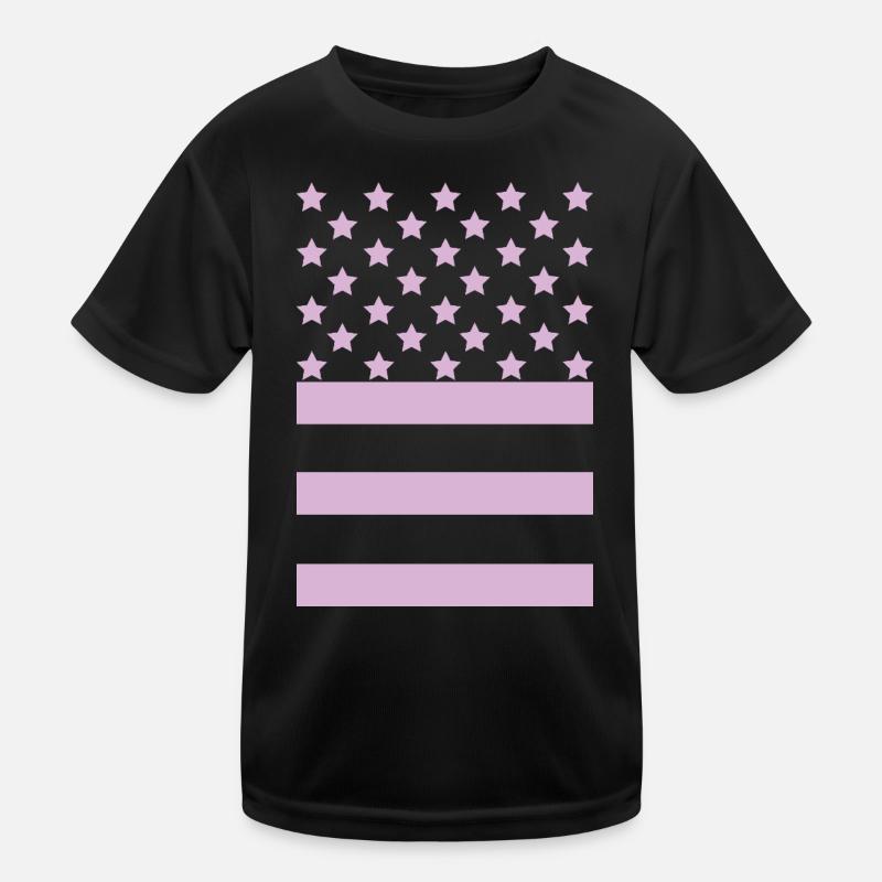 Pink Flag – Stars & Stripes Design Kids Functional T-Shirt
