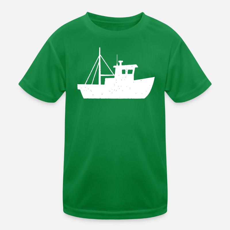 Fischkutter Boot Nordsee Vektor Kinder Funktions-T-Shirt