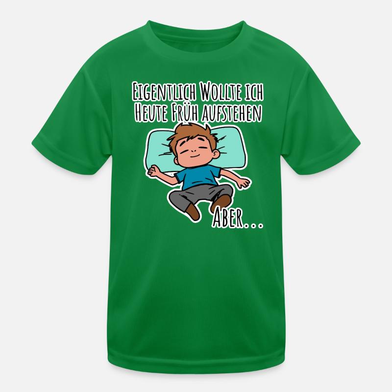Morgenmuffel? Früh aufstehen oder faulenzen? Kinder Funktions-T-Shirt