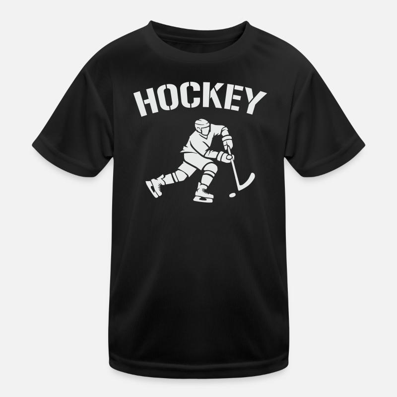 Hockey-Silhouette: Eiszeit auf dem Eis Kinder Funktions-T-Shirt