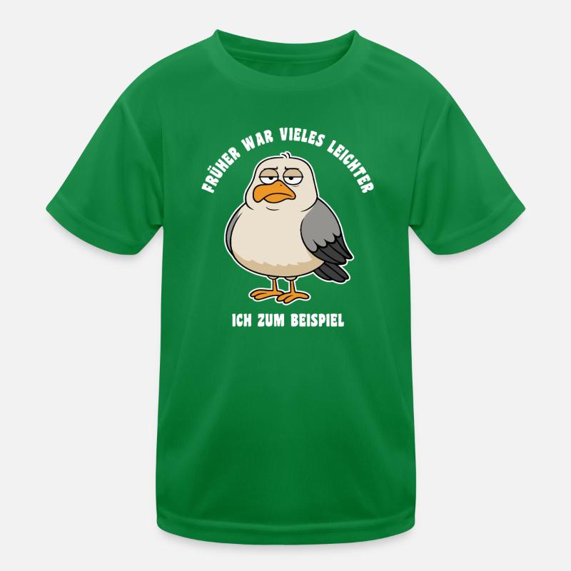 Früher war vieles leichter - Möwe Spruch Kinder Funktions-T-Shirt