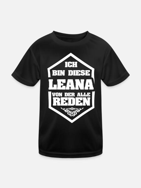 Nickname Leana - Kids Functional T-Shirt - black - Front
