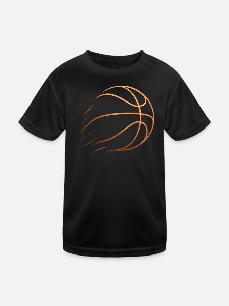 Basketball Basketballer Geschenkidee Baller Bball - Kinder Funktions-T-Shirt - Schwarz - Vorne