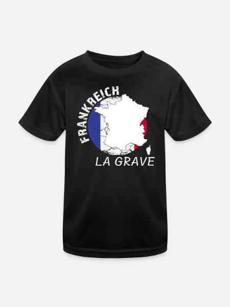 La Grave - Kids Functional T-Shirt - black - Front
