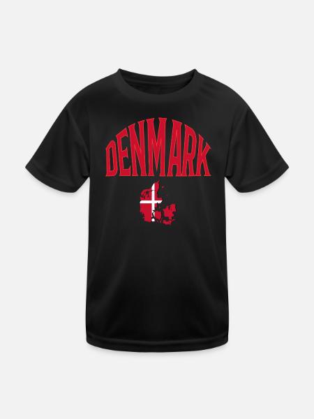 Denmark - Kids Functional T-Shirt - black - Front