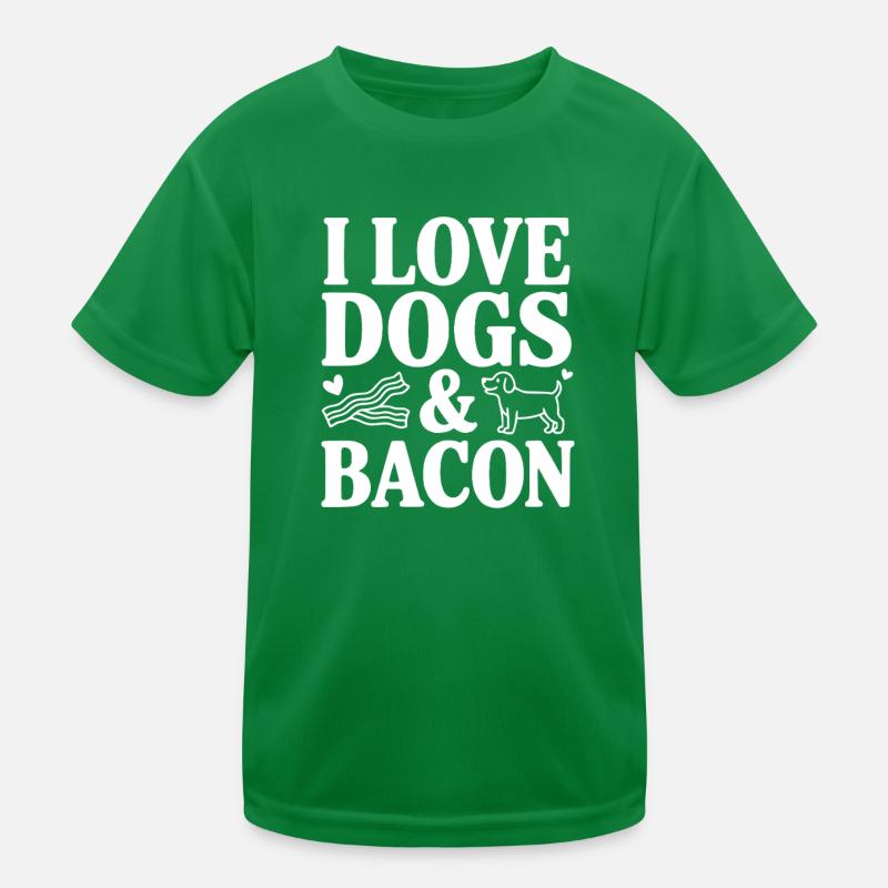 Ich liebe Hunde & Speck Kinder Funktions-T-Shirt